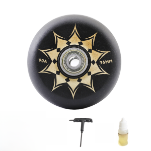 Roller Skating Full Meat Wheel the Skating Shoes High Elastic Abrasion Resistant Brake Wheel Roller Skates Roller Skate Wheels Pu Rubber Wheel Mute