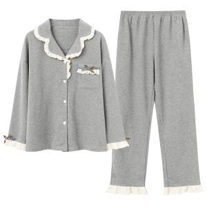 MiiOW | Cat Lady Official Sleepwear Set Womens Long Sleeve Open Cardigan Casual Wearable At Home Clothes Spring Autumn 2025 Style