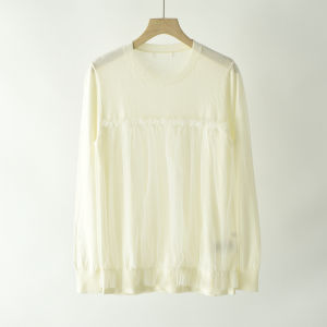 เสื้อสเวตเตอร์คอตั้งแขนยาวผ้าขนสัตว์สำหรับผู้หญิง ทรงเข้ารูป ทรงปกติ ฤดูใบไม้ร่วง 2025 สีสันสดใส หวาน เสื้อชั้นใน