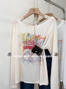 Anti-UV Icy Silk Oversized Graphic T-shirt