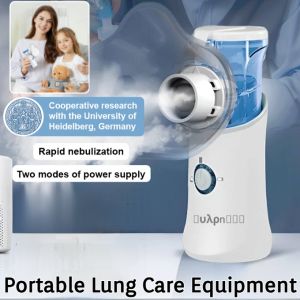 Lung Detox Handheld Nebulizer Mini Poratable Machine Rechargeable Low Noise For Kids And Adults Breathing Problems