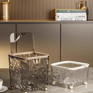 Thùng Rác Hình Sóng Nước Sang Trọng Có Nắp Đậy Bằng Nút Thắt Thùng Rác Để Bàn Phòng Học Thùng Rác Phòng Khách Để Đựng Đồ Dùng Gia Dụng