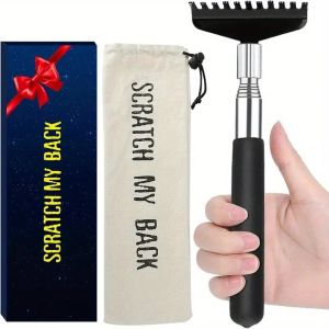 Portable Metal Back Scratcher - "Scratch My Back" Tool for Precise Itch Relief. Durable Ergonomic Gift for Elderly & Adults.