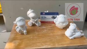 Tượng tô màu SHIN VÀ EM tô tượng thạch cao (Không kèm màu) tượng trắng decor