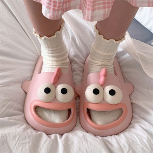 Summer Indoor Outdoor Anti-Slip Fun Slippers EVA Clownfish Slippers Cute Big Eyes Flat Heel Casual Style Womens Sandals