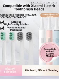 Compatible Xiaomi Electric Toothbrush Heads T100/T200/T300/T500/T700/T301/T302 Replacement Nylon Bristles Deep Cleaning 4 Pack