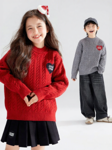MUCMUKN | Anti-pilling Merino Wool Blend Childrens Sweater