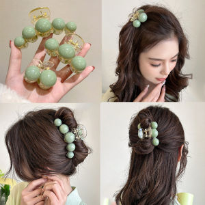 Xanh Tươi Ngọc Trai Grab Clip Nữ Đầu Kẹp Tóc Ban Nhạc Shark Kẹp Tóc