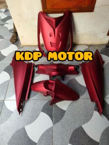 body halus cover full body halus motor Honda beat karbu merah maroon doff