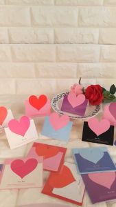 10/30/50Pcs Card Love Letter ValentineS Day Love Wish Message Foldable Heart Cards