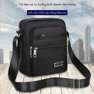 Waterproof Oxford Cloth Crossbody Bag Single Shoulder Business Bag Mens Wallet Multi-layer Pocket Cashier Bag Casual Style