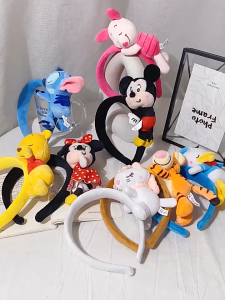 Bando Boneka Karakter Disney & Headband Banana Lucu: Aksesoris Fashion Wanita