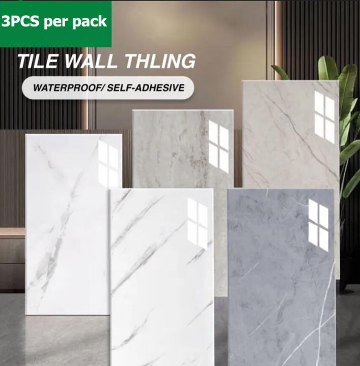 3Pcs Marble Design Tiles Sticker untuk bilik mandi dapur ruang tamu