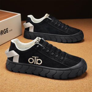 Mens Casual Shoes Spring Autumn Wear Resistant Driving Slip-On Leisure Sports Fashion Genuine Leather Board Shoes