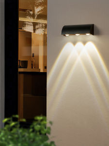 Outdoor Wall Lamp Modern Simple Door Number Waterproof Aluminum Body LED Light for Courtyard Entrance Porch Patio Exterior