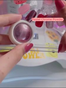 Chrome Pastel Color Magic Mirror Metallic Powder Bubuk Glitter Nail Art Metalik Warna Soft [6 varian]