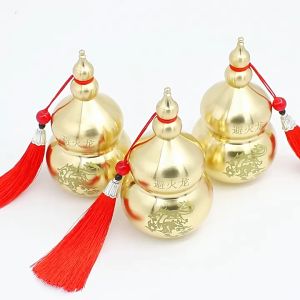 Cina Labu Kuningan Home Decor Kelabuhan Labu Tembaga Feng Shui Keberuntungan Ornamen Feng Shui Labu Ornamen kerajinan