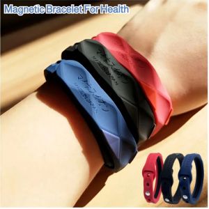 Magnetic Bracelet For Health Power Ionics Bracelet Anti Static Silicone Waterproof Health Care Bracelet For Men Women