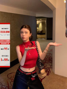 Áo Len Dệt Kim Không Tay Cổ Cao Ôm Vừa Vặn DULA Good Home Scandal Bé Gáifriend Phong Cách Hong Kong Hot Bé Gái Áo Khoác Ngoài Mùa Thu Cho Nữ