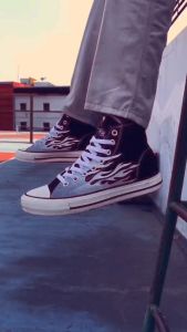 SABA White Flame High - Sepatu Sneakers Casual Pria Wanita 100% Original - WF 26