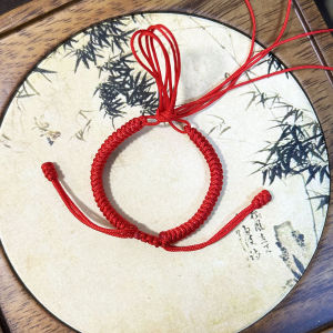 2025 Year of the Snake Handmade Knot Bracelet Red Rope for Men And Women Hand Woven Lucky Charm Peace Buckle Jewelry Accessory