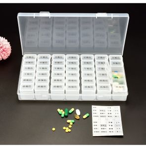 Extra Large Portable One Week Pill Box 42 Grids 49 Grids Health Care Elderly Medicine Organizer Correct Dosage Storage Case