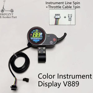 E-Bike LCD with Rotary throttle USB 24V 36V 48V,V889 Color display for TF-100 kugoo M4 e-scooter UART No.2 Protocol