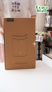 Thùng rác cảm biến sạc ECOCO 8L và 12L thông minh thế hệ mới cảm ứng tự động đóng chậm nắp kín ngăn mùi cao cấp