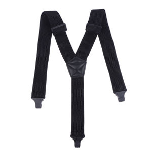 Adjustable Elastic Trouser Pants Braces Heavy Duty Work Suspenders For Men Wide Y-Back With 3 Plastic Gripper Clasps