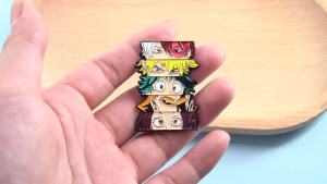 Potdemiel | Cute Anime My Hero Academia Stack Characters Hard Enamel Pin Cartoon Metal Brooch Lapel Badge Backpack Hat Clothing Accessory
