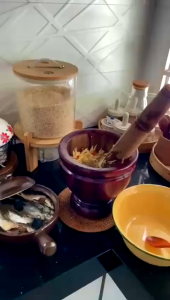Wooden Mortar | Lesung Kayu Somtam | Lesung Somtam Kayu | Guacamole Salsa Maker | Lumbang Alu Kayu Tumbuk Chili Tumbuk