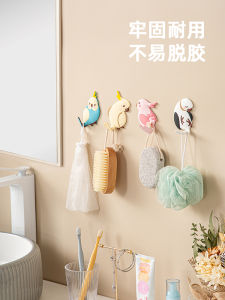 Creative Cartoon Hook Strong Adhesive Door Entrance Door Key Sticky Hook Kitchen and Bedroom Seamless Cute Hanger