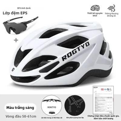 ROGYTO | Mũ Bảo Hiểm Đạp Xe Đường Phố và Núi có Đèn Sau cho Ban Đêm