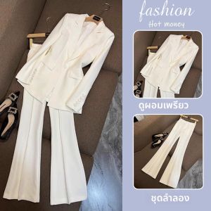 LIANGYILAILIN | New Elegant Professional Womens Suit White Two-Piece Set