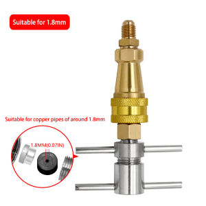 Refrigerator Fluorine Filling Quick Connector Tool 1/4 "Refrigerator Cleaning and Unblocking Pipeline Quick Connector