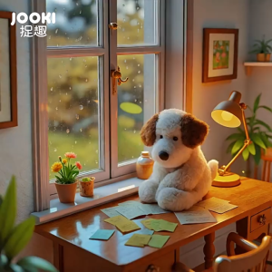 Jooki Cute Puppy Jack Plush Toy – Anak Patung Anjing Comel Lembut – 捉趣委屈小狗杰克毛绒玩具可爱狗狗公仔超软安抚玩偶娃娃生日礼物