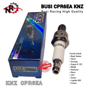 Busi Spark Plug CPR6EA KNZ Motor Beat Vario Scoopy Blade Revo Karisma Supra X 125 Supra Helm-In CS1 Sonic Vixion Jupiter MX Busi Racing High Quality CPR6EA KNZ Original Spark Plug