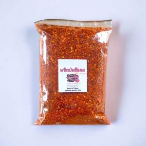 พริกป่น เผ็ดมาก คั่วเตาฟืน หอม สีสวย ปรุงอาหารอร่อย 500 g (แดง500)