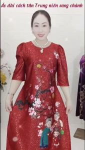 ĐẦM CÁCH TÂN TRUNG NIÊN VH075 THIẾT KẾ FOM CHE KHUYẾT ĐIỂM SANG TRỌNG TRẺ TRUNG DỰ TIỆC ĐÁM HỎI LỄ HỘI PHÙ HỢP VỚI TUỔI TRUNG NIÊN