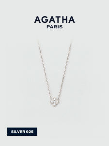 AGATHA | Simple Elegant Single Flower Necklace Silver