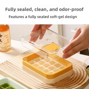 MONLEYTA | Japanese Food Grade Ice Cube Mold Press Ice Tray For Home Fridge Self Made Ice Cubes Storage Box Ice Making Tool