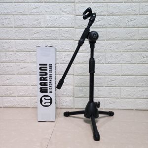 Stand Mic Pendek Besi Hitam HALO +Holder mic