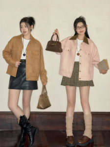 Áo Khoác Da Nhung cho Nữ Size Lớn