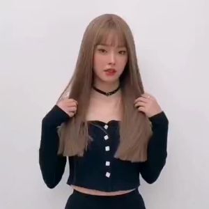 ✨ Natural Full Head Black Long Straight Hair Wig with Air Bangs Medium Length - Realistic Seamless Comfort