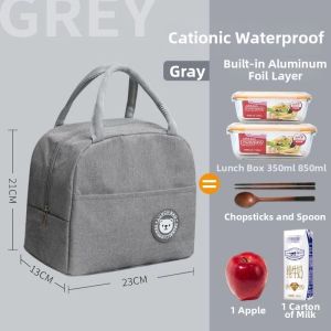 Thermal Insulated Lunch Bag Waterproof Greaseproof Thickened Aluminum Foil Meal Tote