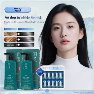 DONGRAN | Dye Tóc Không Dính Thiên Nhiên Không Kích Ứng Màu Đen Xanh Lá