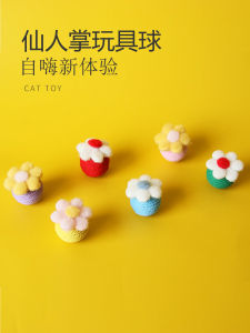 Interactive Cat Toy Cactus Ball Carrot Shaped Sound Making Chew Resistant Teeth And Claw Grinding Fun for Cats Pet Supplies