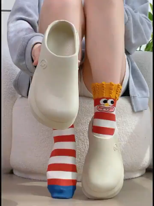 รองเท้าแตะ รองเท้าหัวโต ส้นหนา 5 ซม พื้นนุ่มมาก กันลื่น คลายเมื่อยเท้า รองเท้าแตะแฟชั่นฤดูร้อน สําหรับผู้หญิง และผู้ชาย