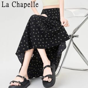 La Chapelle | Chân Váy Bút Chì Voan In Hoa Phong Cách Nhẹ Nhàng Mùa Hè Dáng Xòe Dài
