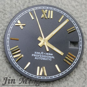 High Quality 28.5mm Aseptic Dial Fit Watch with Date Window Silver Gold Black Blue Pink Options Automatic NH35/NH36/4R/7S Moveme